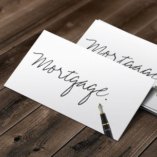 Handwritten Mortgage Agent Business Card