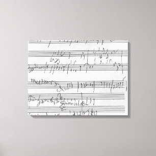 Handwritten musical score canvas print