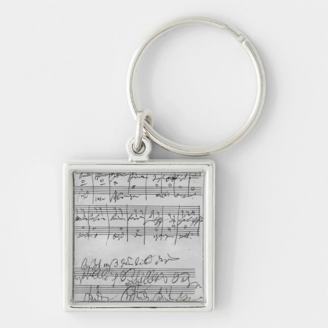 Handwritten musical score key ring (Front)
