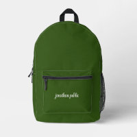 Handwritten Name Forest Green Solid Colour Modern