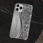 Handwritten Name Silver Metal Glitter 12<br><div class="desc">The design is a photo and the cases are not made with actual glitter, sequins, metals or woods. This design is also available on other phone models. Choose Device Type to see other iPhone, Samsung Galaxy or Google cases. Some styles may be changed by selecting Style if that is an...</div>