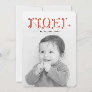 handwritten NOEL Holiday Card