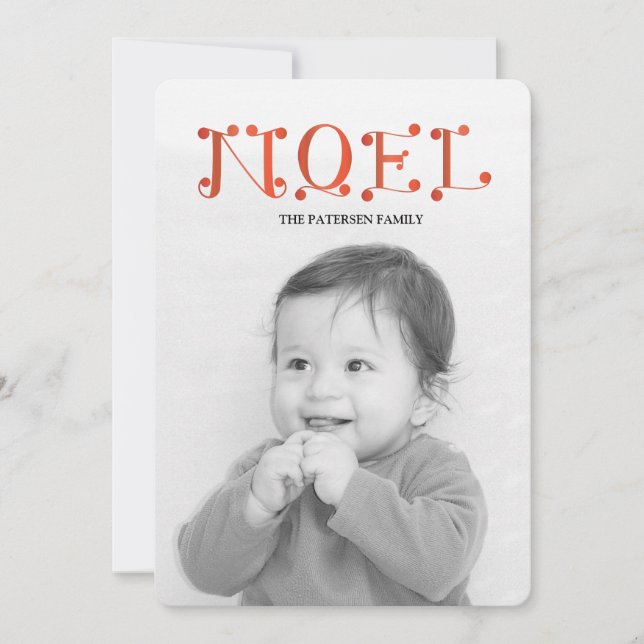 handwritten NOEL Holiday Card (Front)