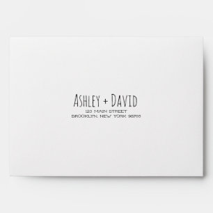 Handwritten Note Card Return Address Envelope