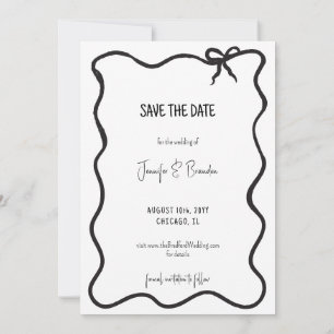 Handwritten Old Money Save the Date Photo Invitation