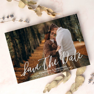 Handwritten Photo Save The Date Invitation