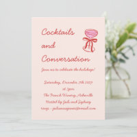 Handwritten Playful Cocktails Holiday Red Pink