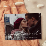 Handwritten Postponed wedding announcement Postcard<br><div class="desc">You have to postpone or cancel your wedding or celebration? Share the news with this lovely photo postcard,  fully customisable font and colours.</div>