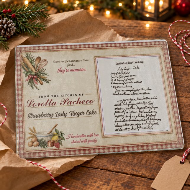 Handwritten Recipe Cutting Board (Creator Uploaded)