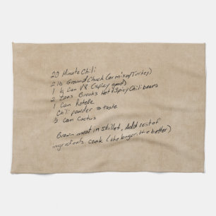 Handwritten Recipe Family Keepsake Custom Photo Tea Towel