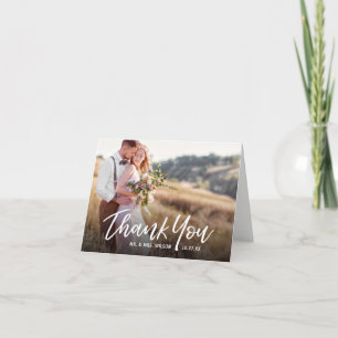 Handwritten Rustic Wedding Thank You Photo Cards