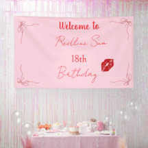 Handwritten Sassy Pink Bow Birthday Welcome