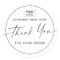 Handwritten script add logo business thank you