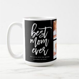 Handwritten Script Best Mum Ever Photo Collage Coffee Mug