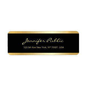Handwritten Script Black And Gold Elegant Template