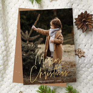 Handwritten Script Camel Merry Christmas Photo