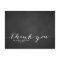 Handwritten Script Chalkboard Thank You Postcard