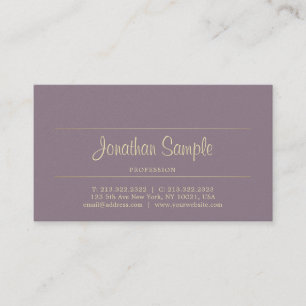 Handwritten Script Chic Gold Beauty Salon Luxury Business Card