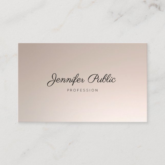 Handwritten Script Cosmetologist Beauty Hair Salon Business Card (Front)