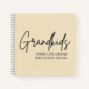 Handwritten Script Grandkids make life Grand  Notebook