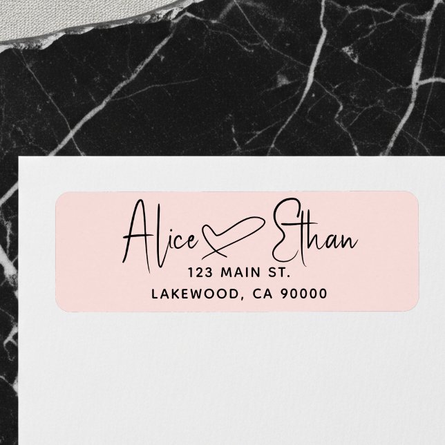 Handwritten Script Heart Modern Blush Pink (Creator Uploaded)