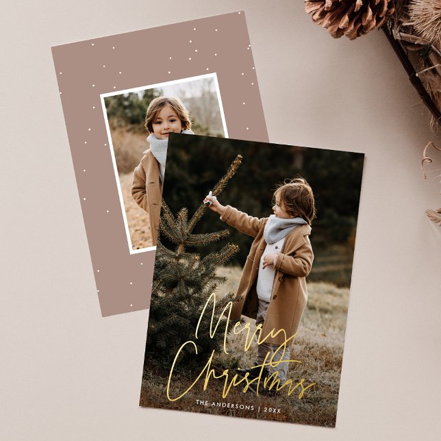 Handwritten Script Merry Christmas 2 Photo (Creator Uploaded)