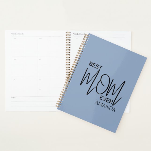 Handwritten Script Minimalist Best Mum Ever  Planner (Display)