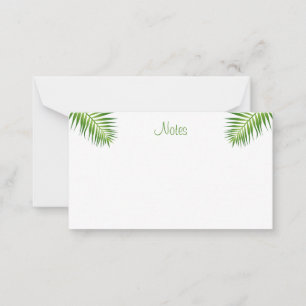 Handwritten Script Modern Elegant Palm Leaves Card
