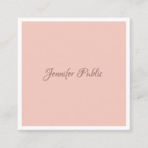 Handwritten Script Modern Simple Template Elegant Square Business Card