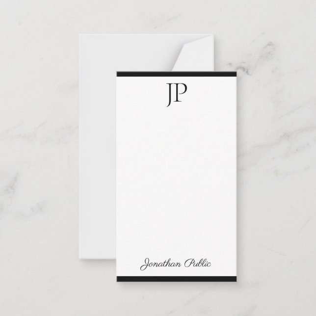 Handwritten Script Monogram Simple Template (Front)