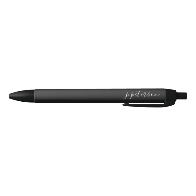 Handwritten Script Name Customised Black Ink Pen (Bottom)