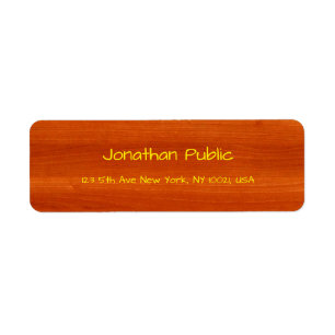 Handwritten Script Name Gold Text Wood Walnut