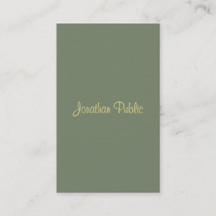 Handwritten Script Name Modern Elegant Template Business Card