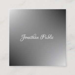 Handwritten Script Name Modern Template Elegant Square Business Card