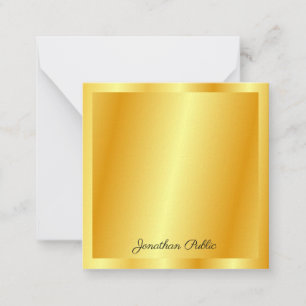 Handwritten Script Name Template Trendy Faux Gold