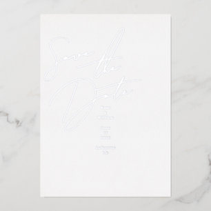 Handwritten Script Save the Date card