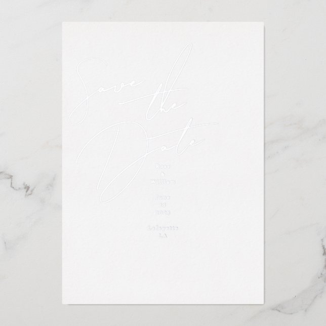 Handwritten Script Save the Date card (Front)