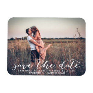 Handwritten Script Save the Date Magnets