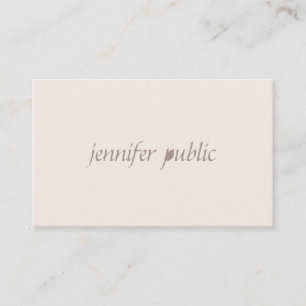 Handwritten Script Simple Template Modern Elegant Business Card