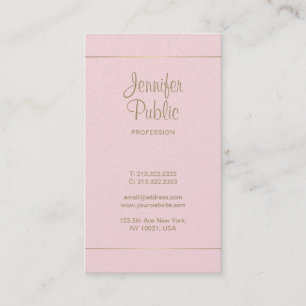 Handwritten Script Stylish Designed Luxury Modern Business Card