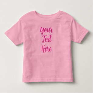 Handwritten Script Text Name Pink Baby Gifts Toddler T-Shirt