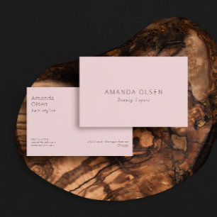 Handwritten Script Typography Rose Minimalist Business Card