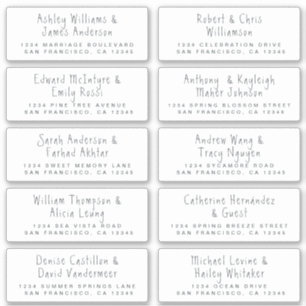 Handwritten Script Wedding Guest Address Labels
