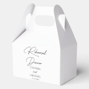 Handwritten Script Wedding Rehearsal Dinner Favour Box