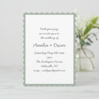 Handwritten Script Whimsy Sage Green Wedding