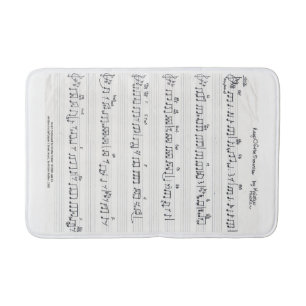 Handwritten Sheet Music bath mat