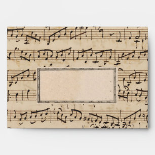 Handwritten Sheet Music Vintage Frame Envelope