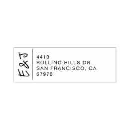 Handwritten Style Couple's Initials & Sans Serif Self-inking Stamp