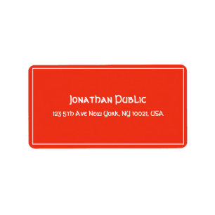 Handwritten Template Christmas Red White Address Label