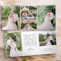 Handwritten Thank You with Wedding Photos